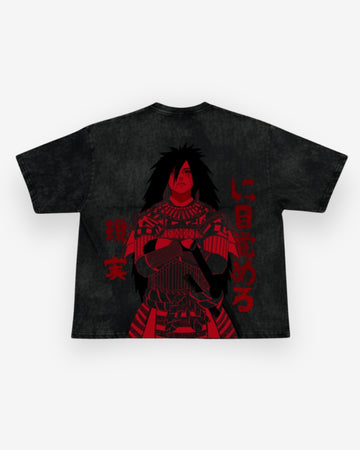 GHOST OF UCHIHA ACID WASHED OVERSIZED TEE
