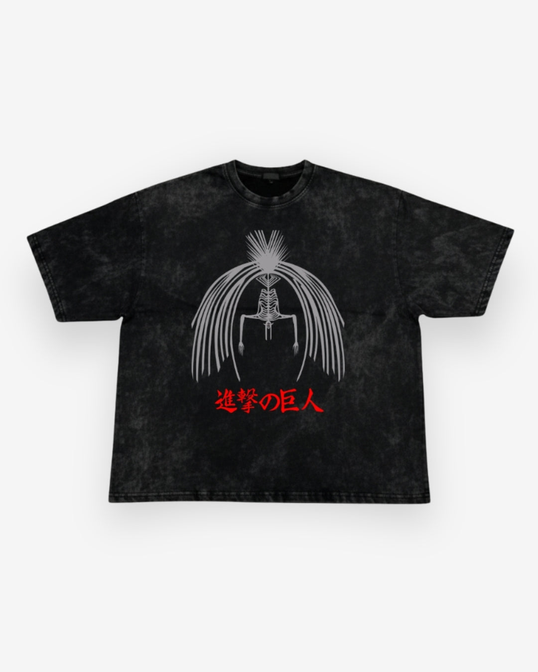 EREN YEAGER OVERSIZED ACID WASHED TEE
