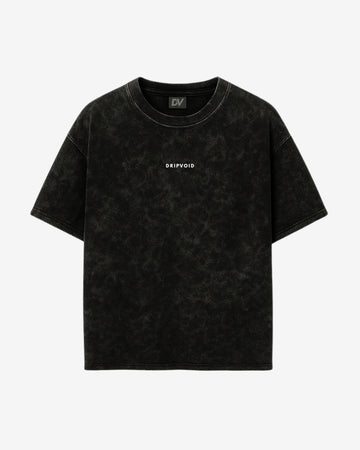STONE WASHED SOLID OVERSIZED ACID WASHED TEE