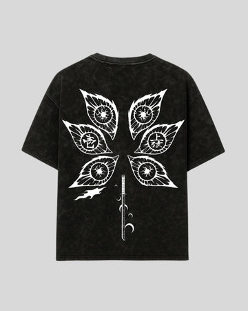 UPPER MOON ONE OVERSIZED ACID WASHED TEE