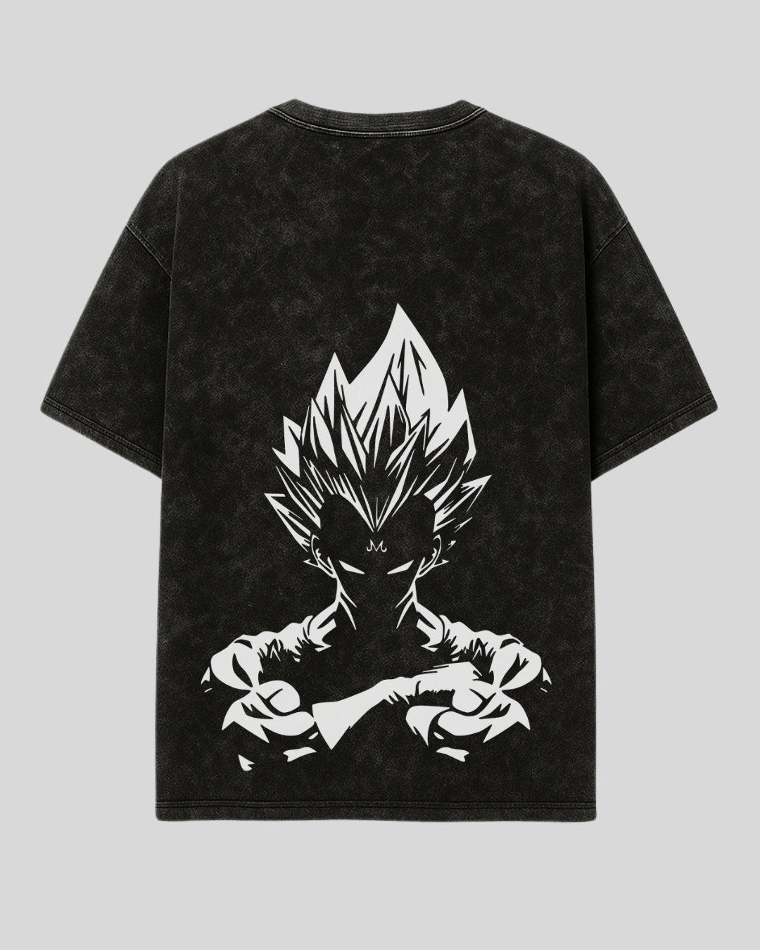 MAJIN VEGETA OVERSIZED ACID WASHED TEE
