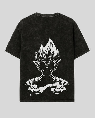 MAJIN VEGETA OVERSIZED ACID WASHED TEE