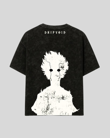 MOB PSYCHO OVERSIZED ACID WASHED TEE