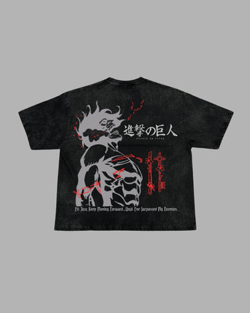 EREN YEAGER OVERSIZED ACID WASHED TEE