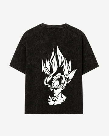 SON GOKU OVERSIZED ACID WASHED TEE