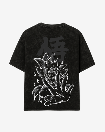 SUPER KAKAROT OVERSIZED ACID WASHED TEE