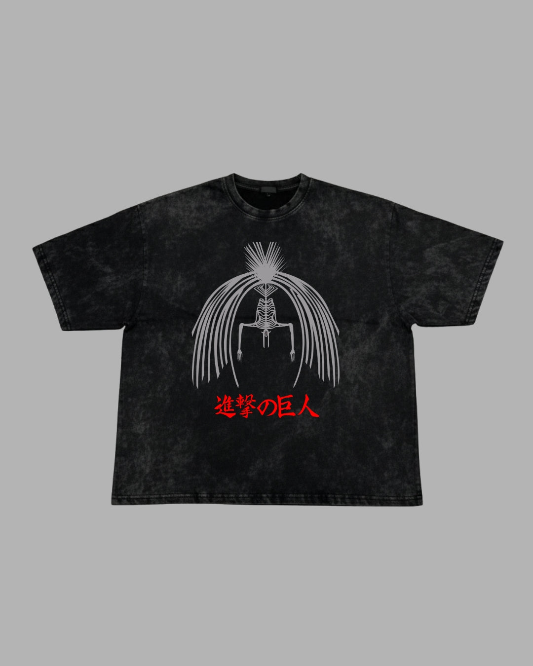 EREN YEAGER OVERSIZED ACID WASHED TEE