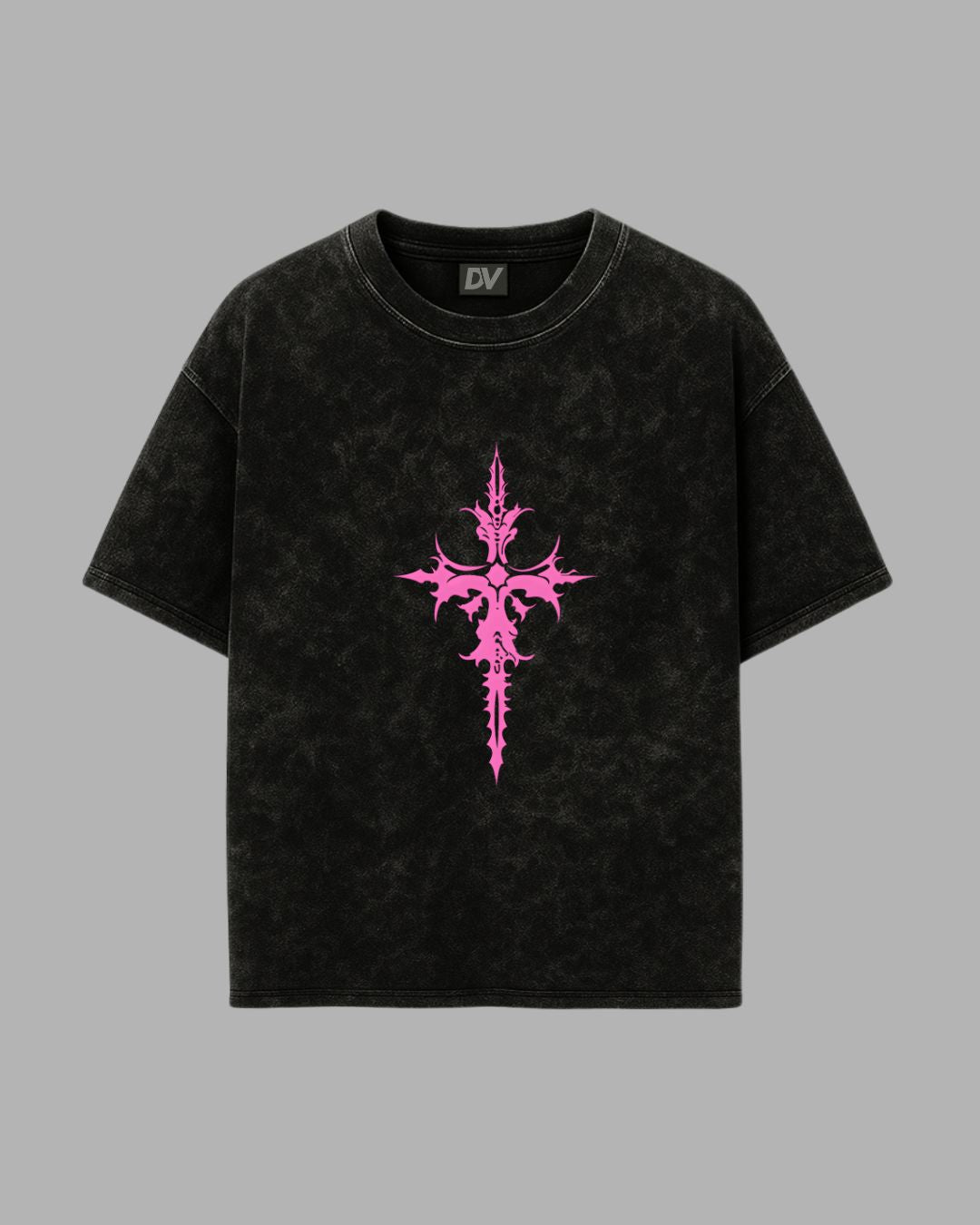 GOTH EYE OVERSIZED ACID WASHED TEE