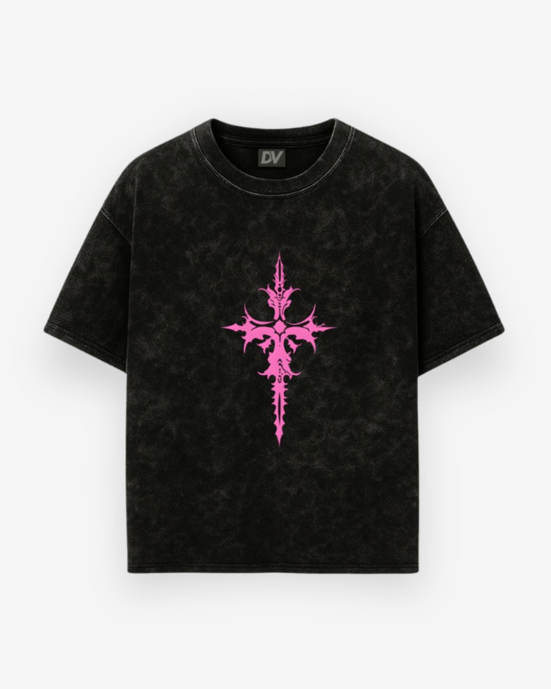 GOTH EYE OVERSIZED ACID WASHED TEE