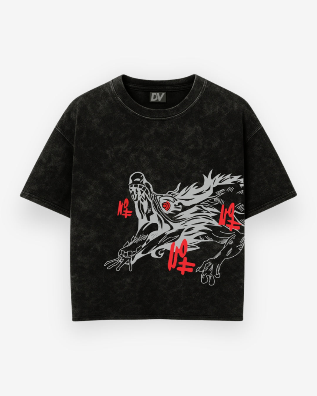 SUGURU GETO JUJUTSU KAISEN OVERSIZED ACID WASHED TEE
