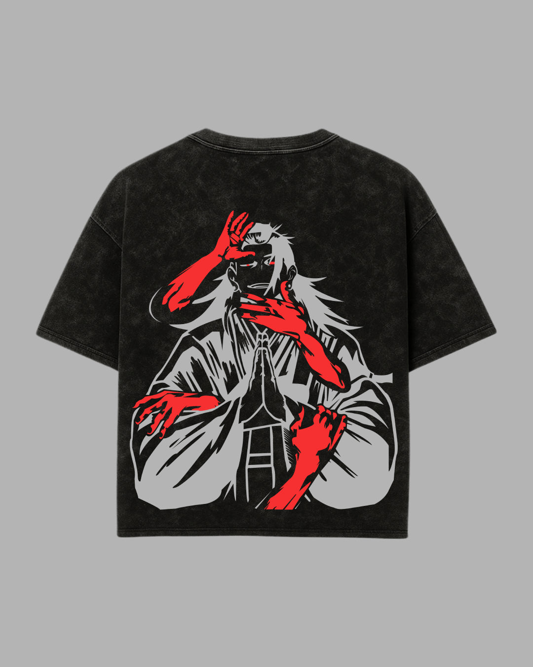 SUGURU GETO JUJUTSU KAISEN OVERSIZED ACID WASHED TEE