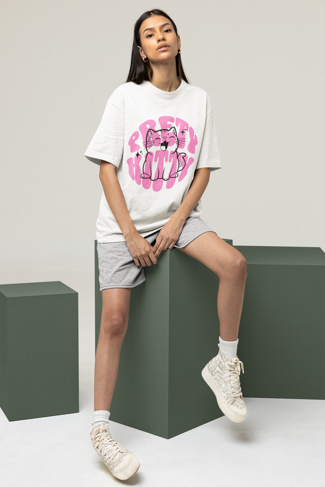 Prety Kitti Oversized Tee